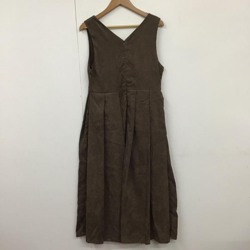 メルロー merlot ワンピース ロングスカート FREE 無地 茶 / ブラウン /  レディース USED 古着 中古 10130547