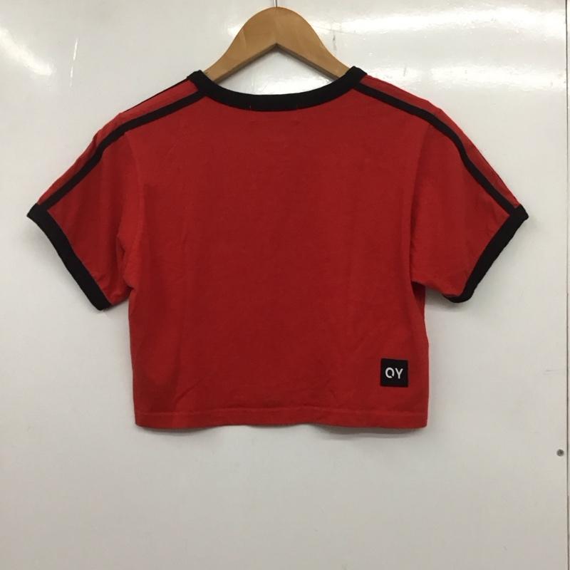 オーワイ OY Tシャツ 半袖 ショート丈 クロップド丈 ロゴ、文字 赤 / レッド /  レディース USED 古着 中古 10133711