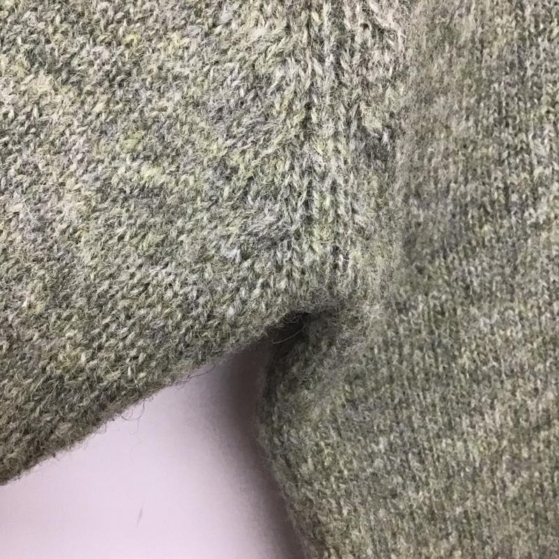 リーガル REGAL ニット、セーター 長袖 長袖ニットカットソー クルーネック セーター M ロゴ、文字 カーキ / カーキ /  メンズ USED 古着 中古 10139813