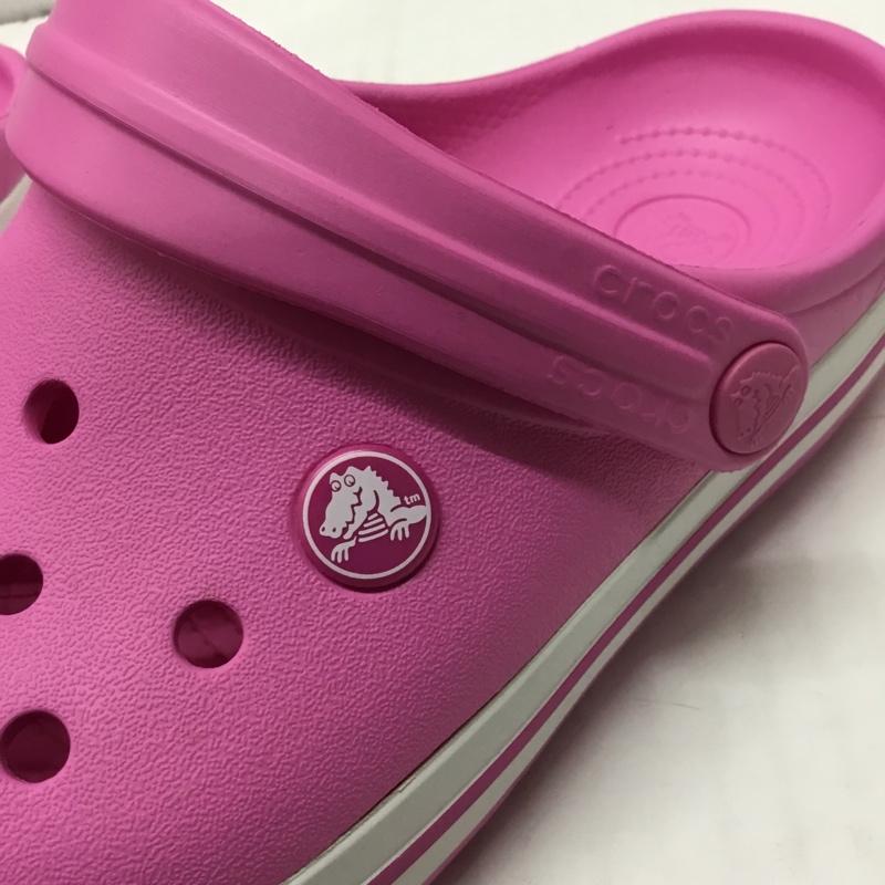 クロックス crocs シューズ シューズ 204537-6U9 Crocband Clog K 20cm キッズ サンダル 20.0cm ロゴ、文字 桃 / ピンク /  ガールズ USED 古着 中古 10110666