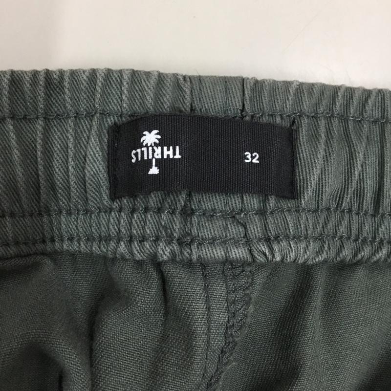 スリルズ THRILLS パンツ ワークパンツ、ペインターパンツ ワークパンツ ワイドパンツ カジュアルパンツ ミリタリーパンツ 32インチ 無地 カーキ / カーキ /  メンズ USED 古着 中古 10117538