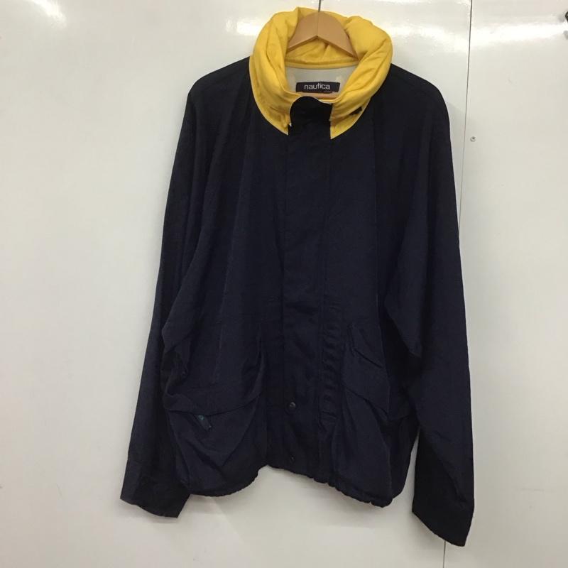 ノーティカ NAUTICA ジャケット、上着 ジャンパー、ブルゾン ジップアップジャケット ジャンパー アウター スタンドネック XL 無地 紺 / ネイビー /  メンズ USED 古着 中古 10143163