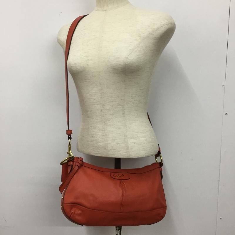コーチ COACH ショルダーバッグ ショルダーバッグ F24404 レザー ロゴ、文字 橙 / オレンジ /  レディース USED 古着 中古 10144889
