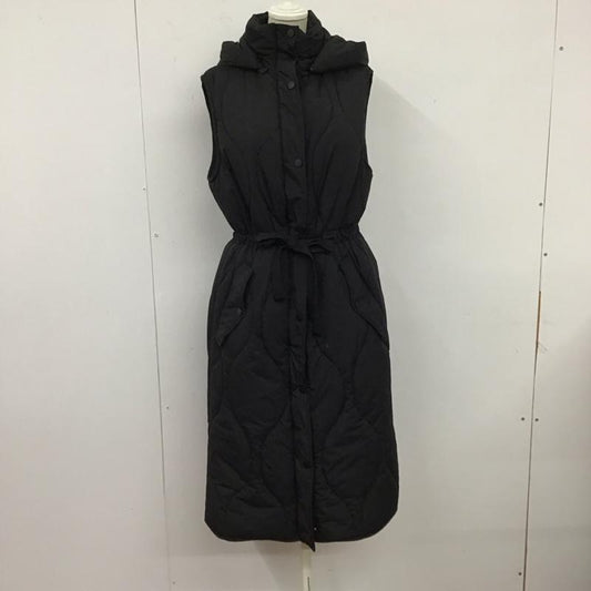 ザラ ZARA ベスト ベスト ジップアップベスト ダウンベスト ノースリーブカットソー ロングベスト XS 無地 黒 / ブラック /  レディース USED 古着 中古 10121668