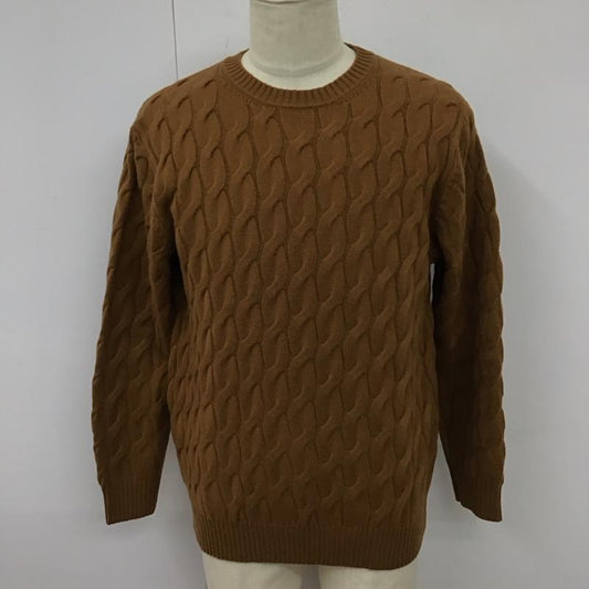 トゥモローランドトリコ TOMORROWLAND tricot ニット、セーター 長袖 63-02-15-02004 ラムウール ケーブル クルーネック タグ付き M  キャメル / キャメル /  メンズ USED 古着 中古 10118340