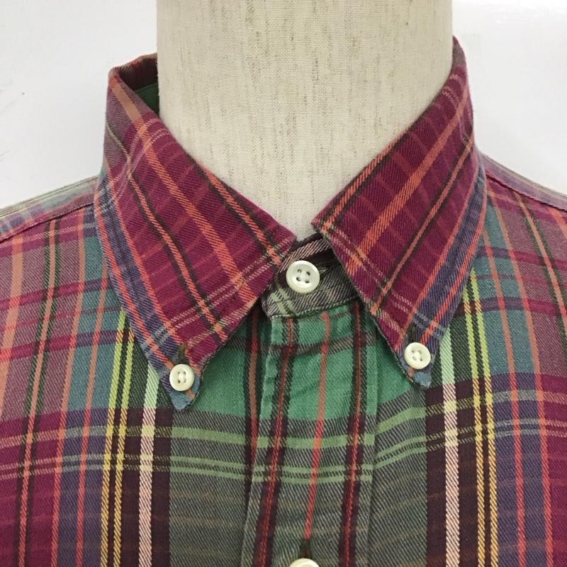 ラルフローレン RALPHLAUREN シャツ、ブラウス 長袖 長袖シャツ チェックシャツ ボタンダウンシャツ カジュアルシャツ 古着 L チェック マルチカラー / マルチカラー /  メンズ USED 古着 中古 10106635