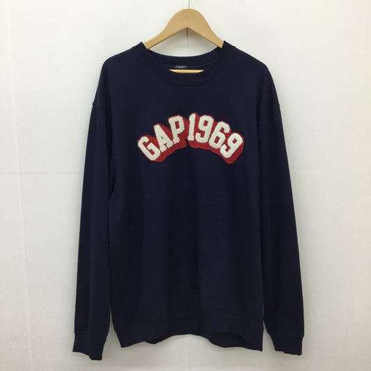 ギャップ GAP トレーナー 長袖 GAP1969 アーチロゴスウェット XL ロゴ、文字 紺 / ネイビー / X 赤 / レッド /  メンズ USED 古着 中古 10136066