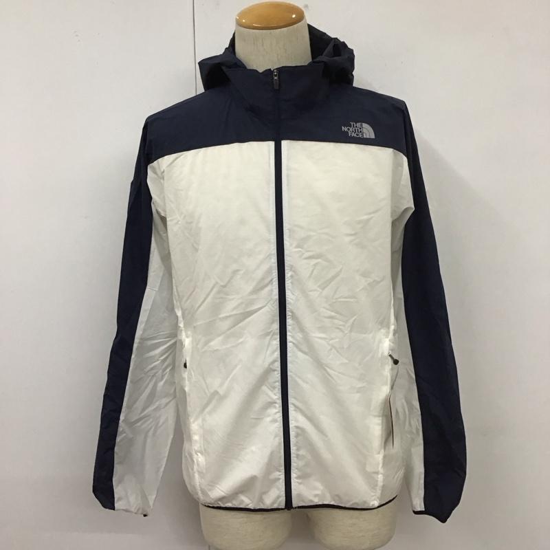 ザノースフェイス THE NORTH FACE ジャケット、上着 ジャンパー、ブルゾン NP21668 スワローテイルベントフーディー ジップアップジャケット ナイロンジャケット L ロゴ、文字 白 / ホワイト / X 紺 / ネイビー /  メンズ USED 古着 中古 10110417