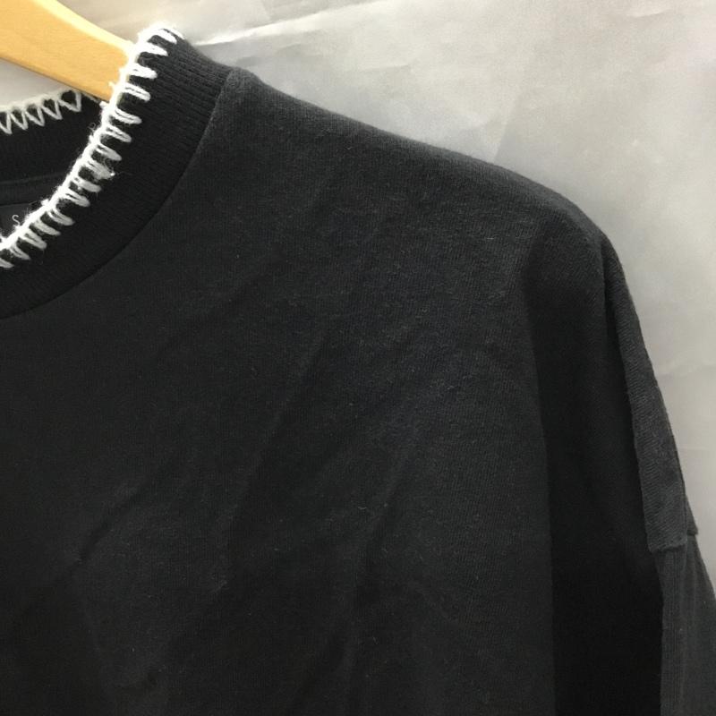 ニコアンド niko and... Tシャツ 半袖 H222MC11TO ブランケットステッチTシャツ S 無地 黒 / ブラック /  メンズ USED 古着 中古 10117760