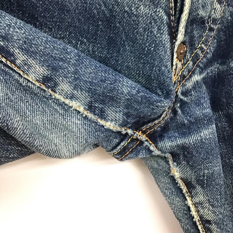 エヴィス EVISU パンツ デニム、ジーンズ デニムパンツ ストレートパンツ ワイドパンツ カジュアルパンツ 33インチ 無地 インディゴ / インディゴ /  メンズ USED 古着 中古 10124031