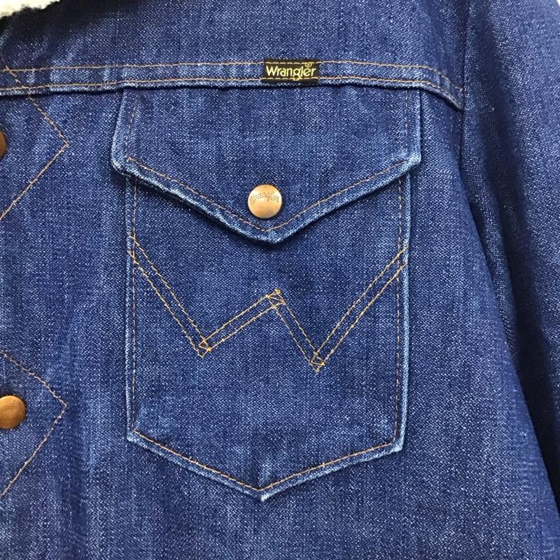 ラングラー Wrangler ジャケット、上着 ジャケット、ブレザー デニムジャケット Gジャン アウター カジュアルジャケット L ロゴ、文字 インディゴ / インディゴ /  メンズ USED 古着 中古 10131441