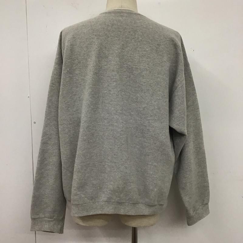 古着 USED トレーナー 長袖 長袖トレーナー スウェット クルーネック リブスウェットカットソー L ロゴ、文字 灰 / グレー /  メンズ USED 古着 中古 10124775