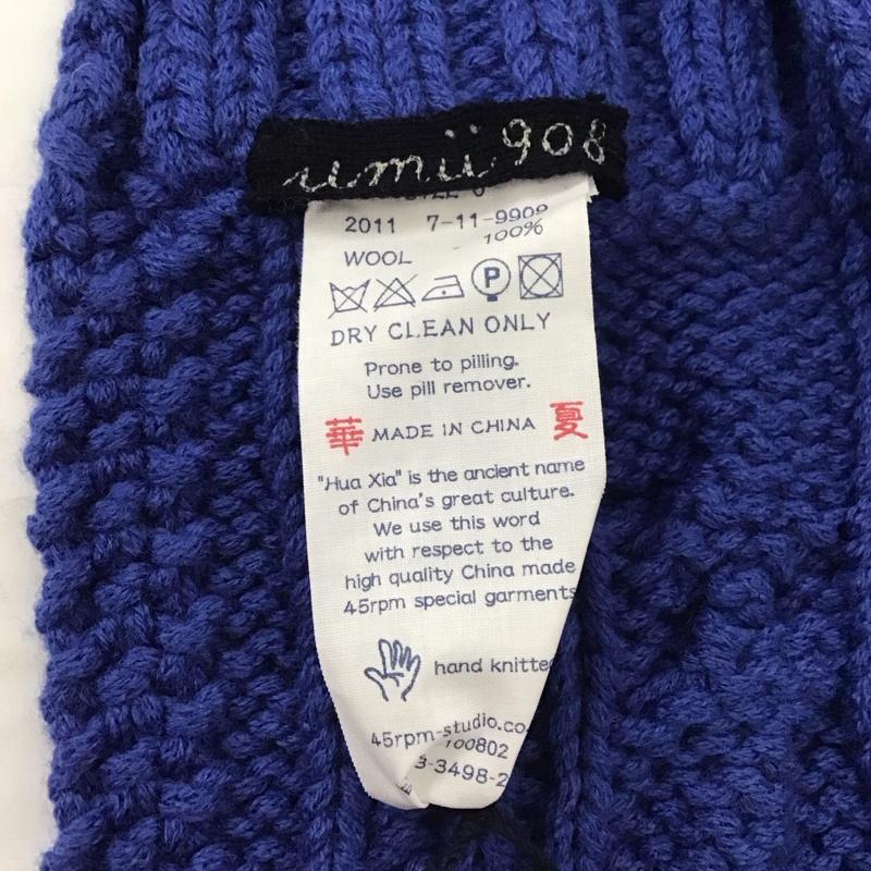 ウミキュウゼロハチ UMII908 マフラー マフラー 45RPM スヌード ウール  青 / ブルー /  メンズ USED 古着 中古 10111524