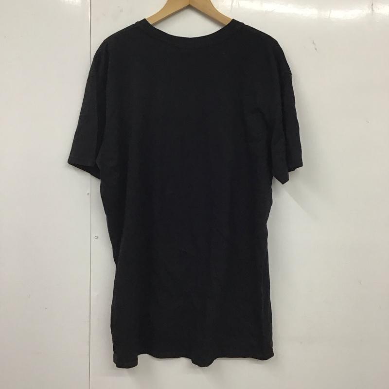 ギルダン GILDAN Tシャツ 半袖 半袖カットソー プリントTシャツ クルーネックカットソー XL プリント 黒 / ブラック /  メンズ USED 古着 中古 10134656