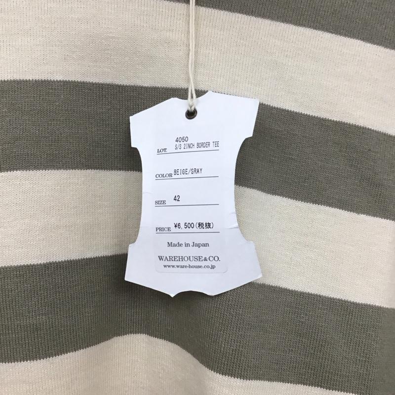 ウエアハウス WAREHOUSE カットソー 半袖 半袖カットソー プリントTシャツ クルーネックカットソー ボーダー 42 ボーダー柄 マルチカラー / マルチカラー /  メンズ USED 古着 中古 10130492