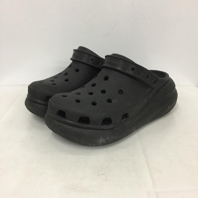 クロックス crocs サンダル サンダル comfort iconic 厚底 10 ロゴ、文字 黒 / ブラック /  メンズ USED 古着 中古 10140023