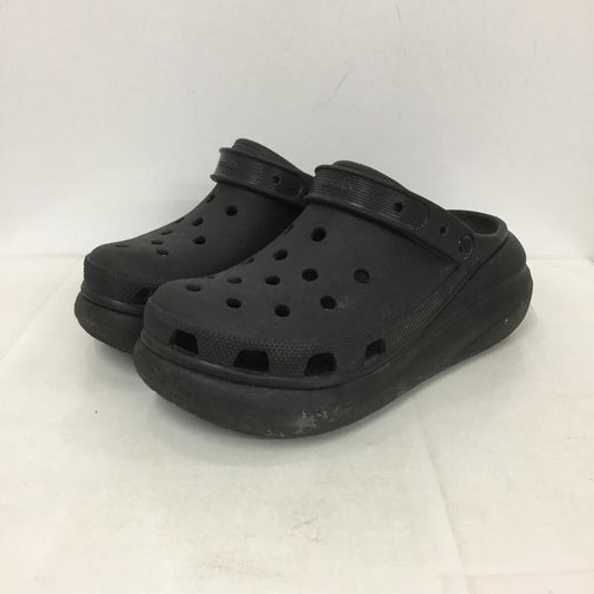 クロックス crocs サンダル サンダル comfort iconic 厚底 10 ロゴ、文字 黒 / ブラック /  メンズ USED 古着 中古 10140023