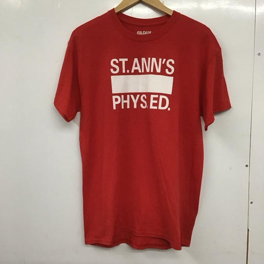 ギルダン GILDAN Tシャツ 半袖 半袖カットソー プリントTシャツ クルーネックカットソー M ロゴ、文字 赤 / レッド /  メンズ USED 古着 中古 10137359