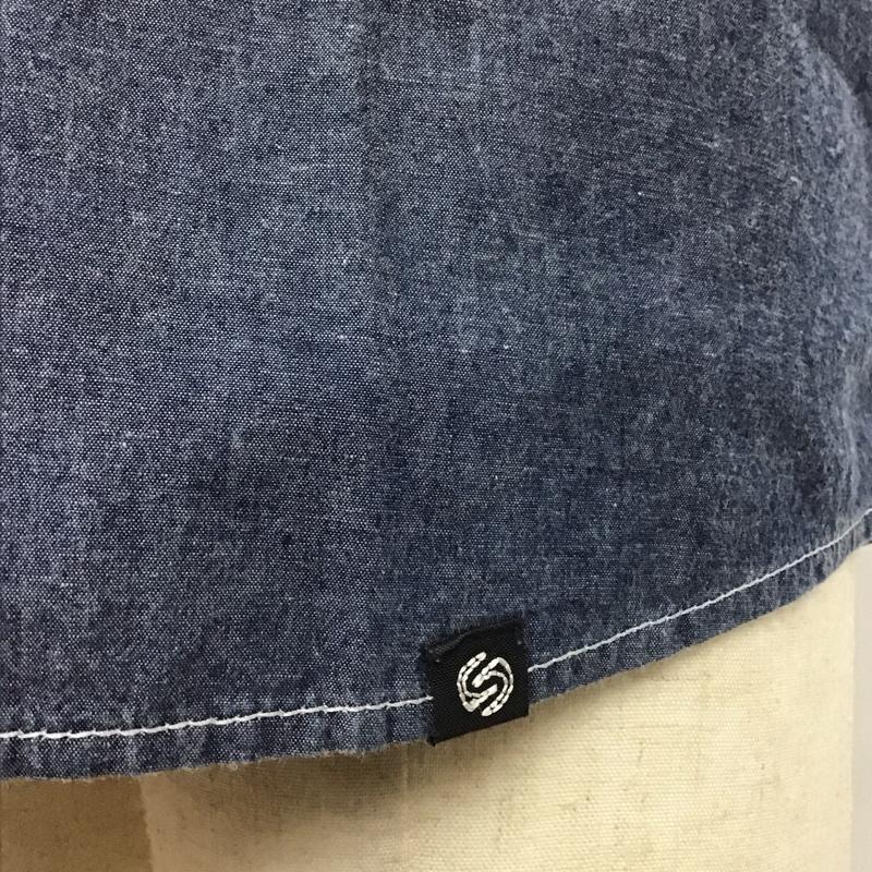 サイラス SILAS シャツ、ブラウス 半袖 10112403 M 無地 紺 / ネイビー /  メンズ USED 古着 中古 10116464