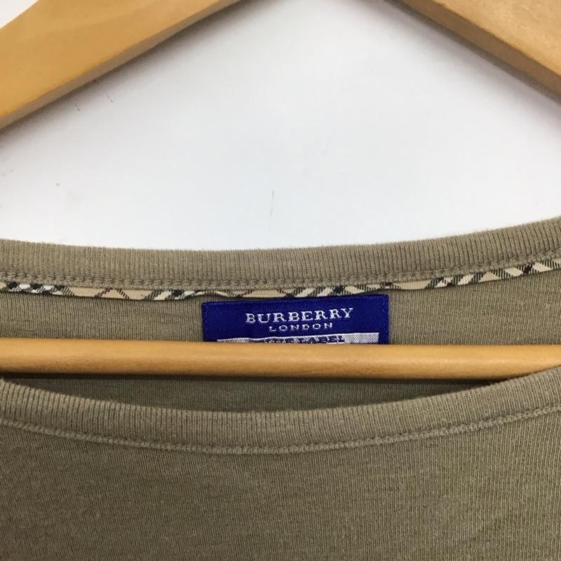 バーバリーブルーレーベル BURBERRY BLUE LABEL カットソー 長袖 38 プリント X ロゴ、文字 ベージュ / ベージュ /  レディース USED 古着 中古 10151201