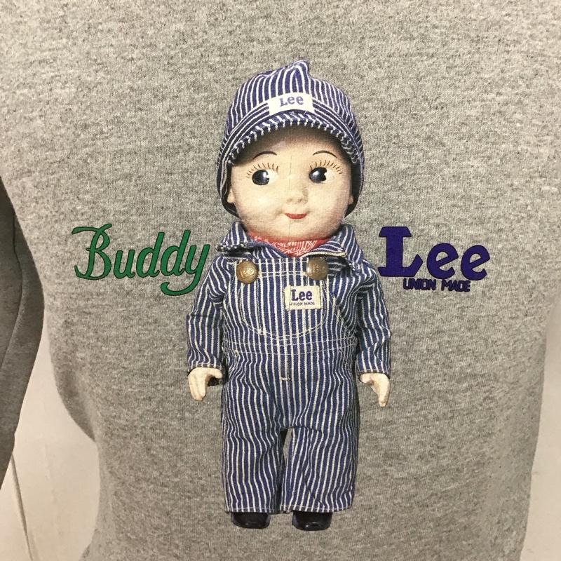 リー Lee トレーナー 長袖 長袖トレーナー スウェット クルーネック リブスウェットカットソー 90s XS プリント 灰 / グレー /  メンズ USED 古着 中古 10123761