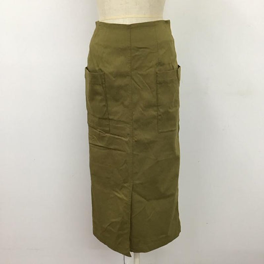 アイテムズ アーバンリサーチ ITEMS URBAN RESEARCH スカート ロングスカート IT24-25B003 トレッチポケットタイトスカート FREE 無地 カーキ / カーキ /  レディース USED 古着 中古 10115898