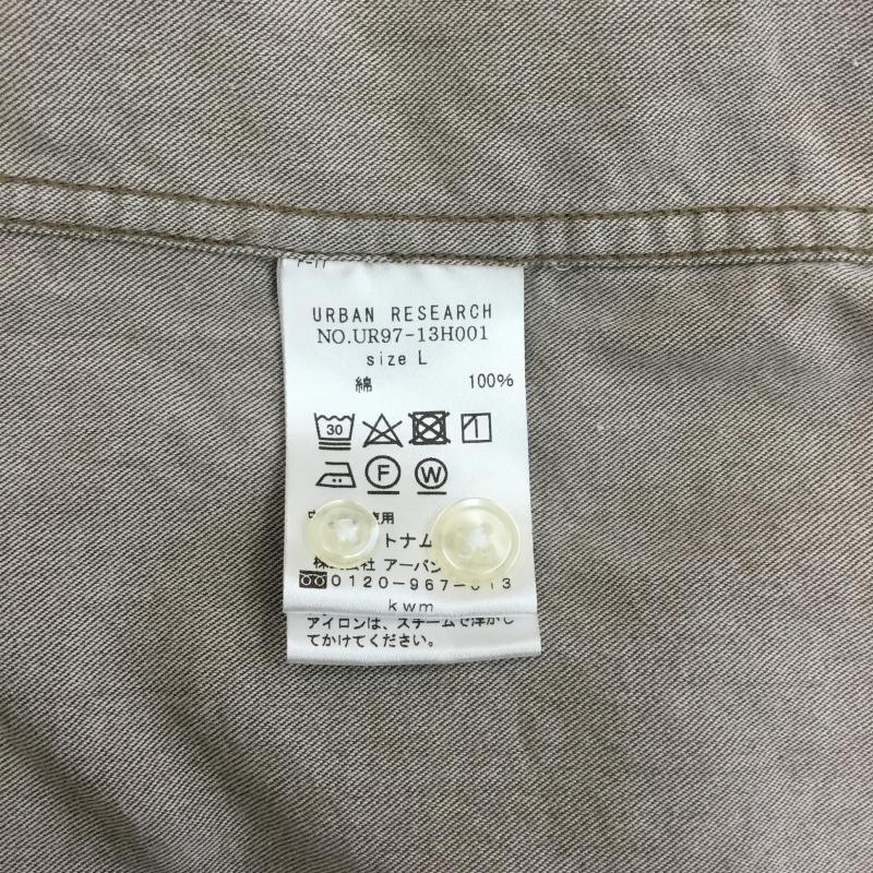 アーバンリサーチ URBAN RESEARCH シャツ、ブラウス 長袖 URBAN RESEARCH 長袖シャツ　No.UR97-13H001 L 無地 茶 / ブラウン /  メンズ USED 古着 中古 10129213