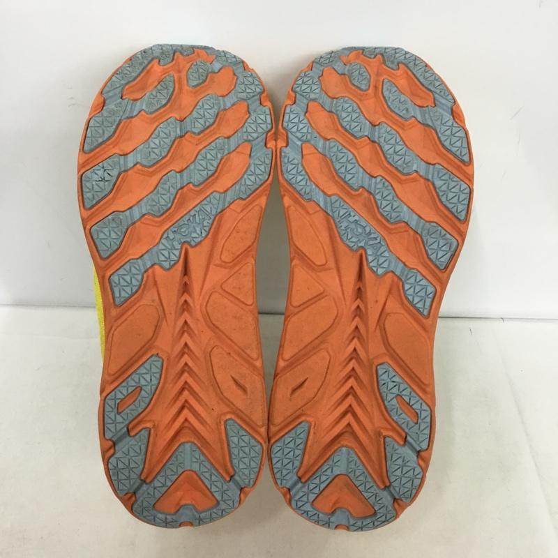 ホカオネオネ HOKA ONEONE スニーカー スニーカー 1119393 CLIFTON 8 27.5cm 27.5cm ロゴ、文字 黄 / イエロー / X 橙 / オレンジ /  メンズ USED 古着 中古 10151179
