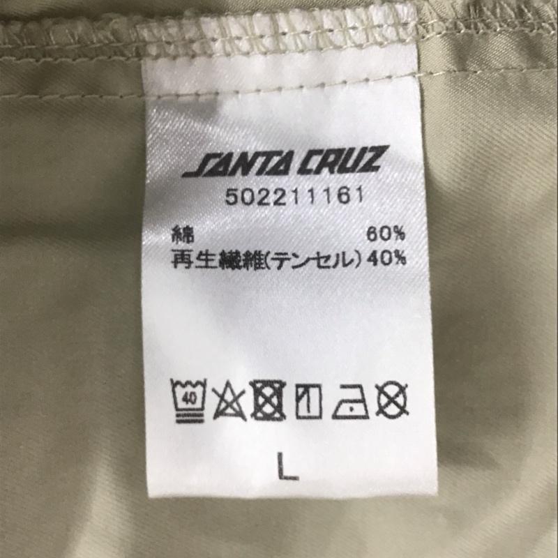 サンタクルーズ SANTA CRUZ シャツ、ブラウス 半袖 502211161 ワークシャツ 半袖シャツ カジュアルシャツ L ロゴ、文字 ベージュ / ベージュ /  メンズ USED 古着 中古 10112972