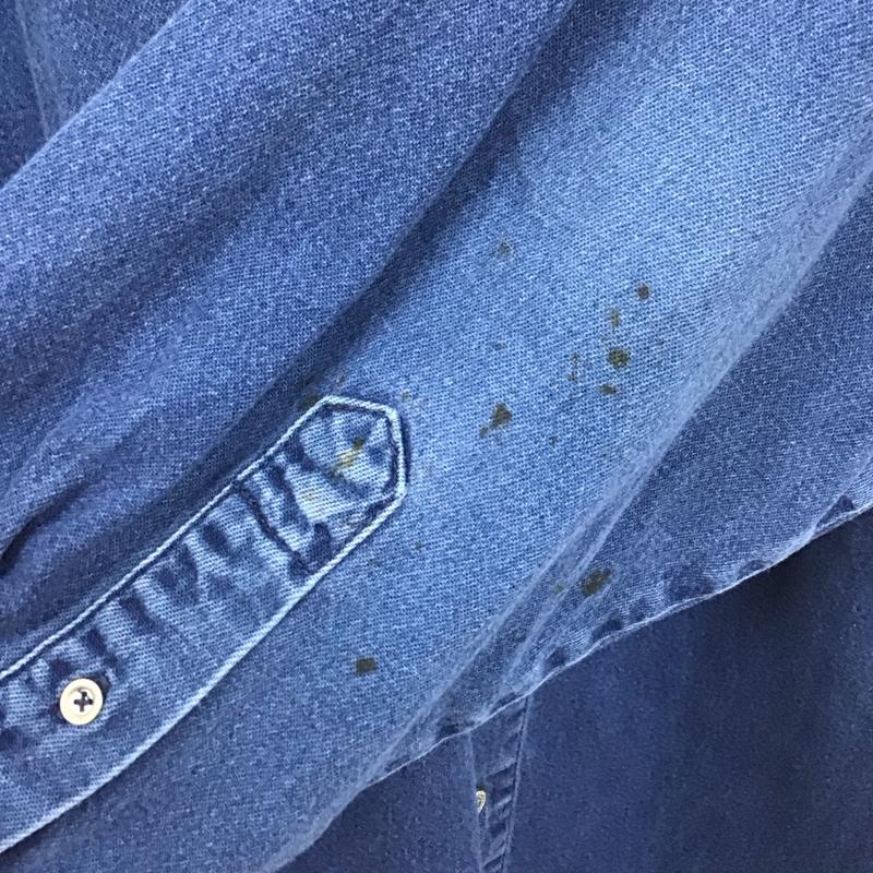 リーバイス Levi s シャツ、ブラウス 長袖 ボタンダウンシャツ デニムシャツ L 無地 インディゴ / インディゴ /  メンズ USED 古着 中古 10128550
