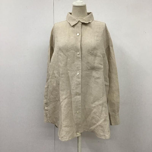フリークスストア FREAK S STORE シャツ、ブラウス 長袖 201-3007 リネンシャツ FREE 無地 ベージュ / ベージュ /  レディース USED 古着 中古 10116318