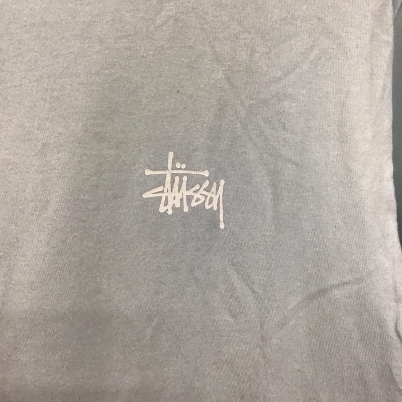 ステューシー STUSSY Tシャツ 半袖 半袖カットソー プリントTシャツ クルーネックカットソー M ロゴ、文字 水色 / ライトブルー /  メンズ USED 古着 中古 10148252