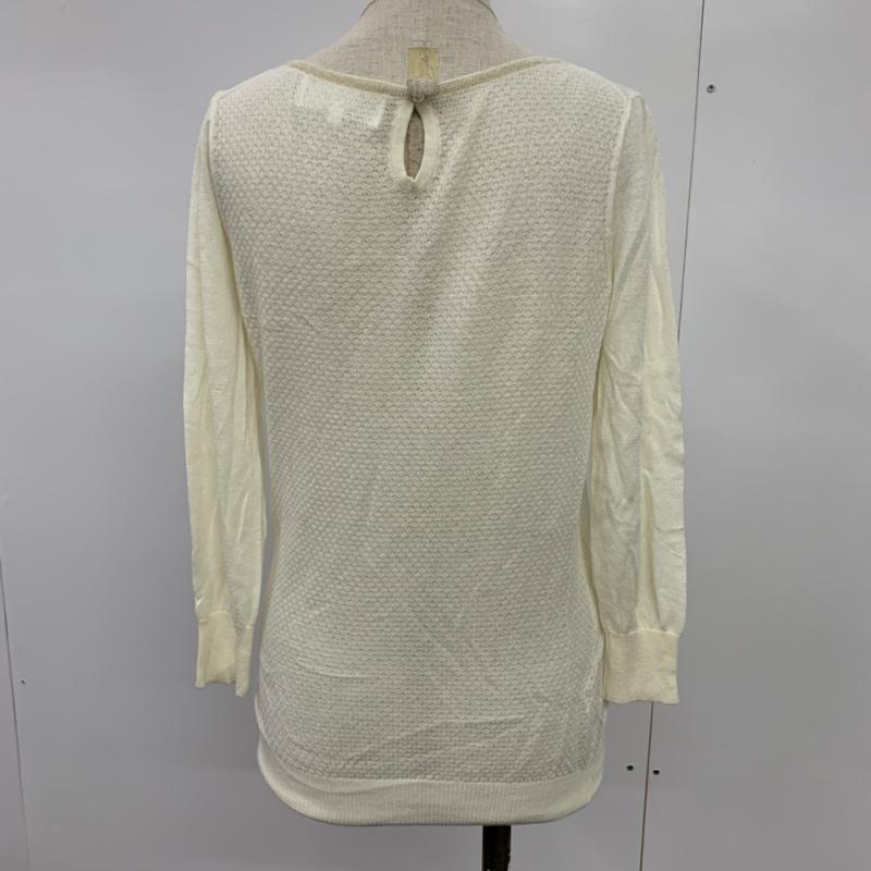 ロペピクニック ROPE  PICNIC カットソー 長袖 38 無地 白 / ホワイト /  レディース USED 古着 中古 10042285