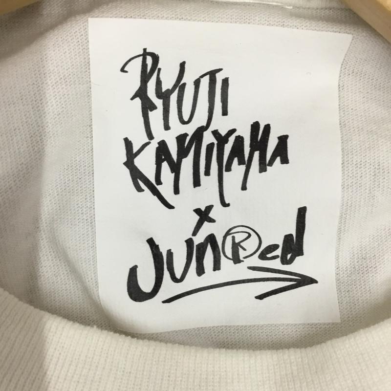 リュウジカミヤマ RYUJI KAMIYAMA Tシャツ 長袖 BHM-78360-B 鉄腕アトム 手塚治虫 生誕90周年記念 L ロゴ、文字 白 / ホワイト / X 赤 / レッド /  メンズ USED 古着 中古 10119284