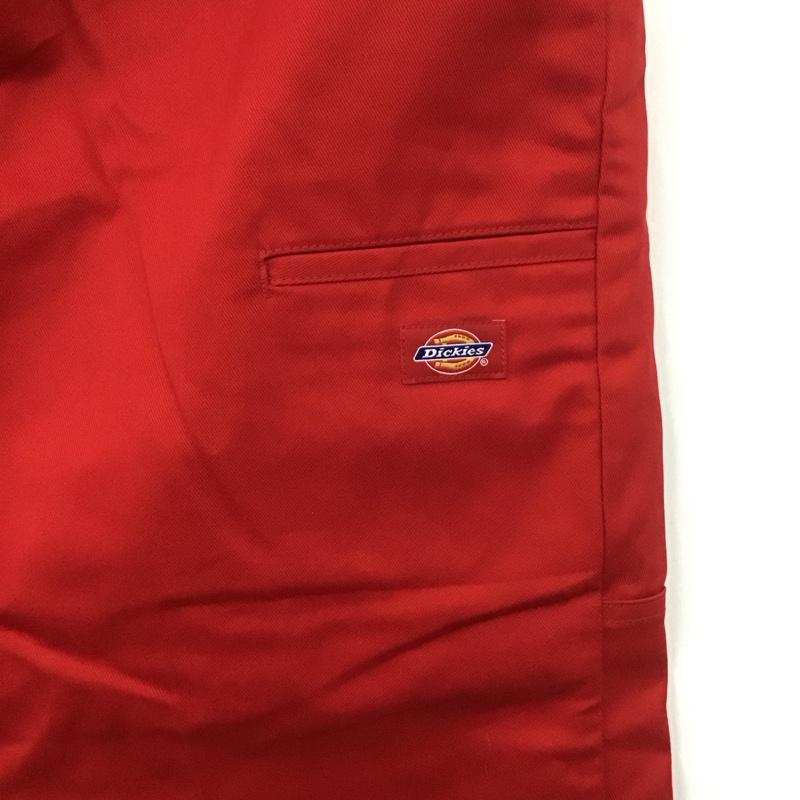ディッキーズ Dickies パンツ ワークパンツ、ペインターパンツ 85283 ダブルニー ワークパンツ ルーズパンツ ワイドパンツ 32インチ ロゴ、文字 赤 / レッド /  メンズ USED 古着 中古 10107098