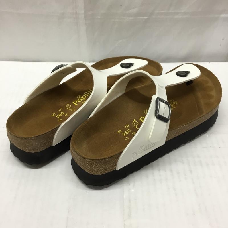 パピリオ Papillio サンダル サンダル GIZEH プラットフォーム トングサンダル BIRKENSTOCK 26cm 26.0cm ロゴ、文字 白 / ホワイト /  メンズ USED 古着 中古 10106456