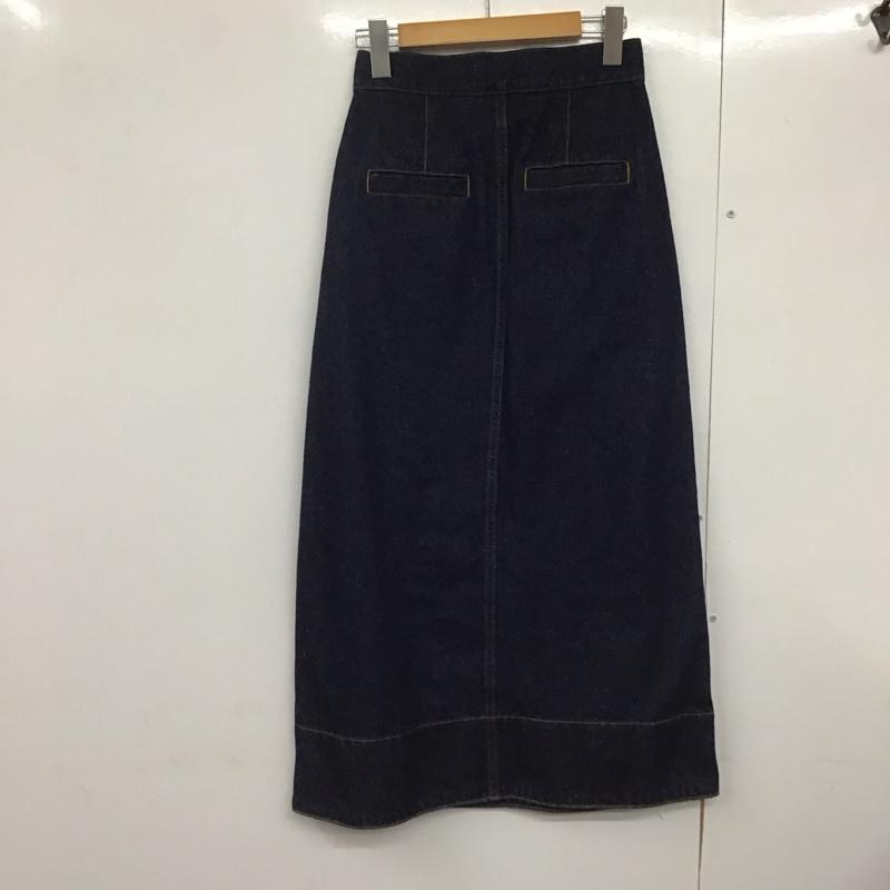 アズールバイマウジー AZUL BY MOUSSY スカート ひざ丈スカート 250CAH11-316H FRONT BUTTON DENIM LONG SKIRT S 無地 インディゴ / インディゴ /  レディース USED 古着 中古 10142785