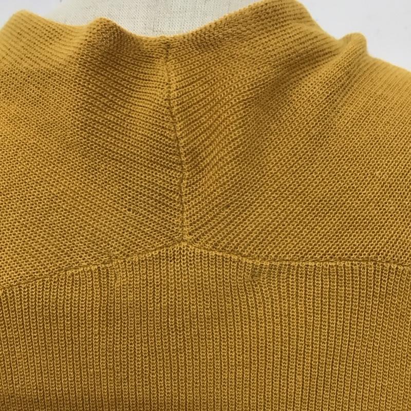 ナチュラルビューティーベーシック NATURAL BEAUTY BASIC カーディガン 長袖 長袖ニットカーディガン リブニットカーディガン 前ボタン M 無地 マスタード / マスタード /  レディース USED 古着 中古 10122416