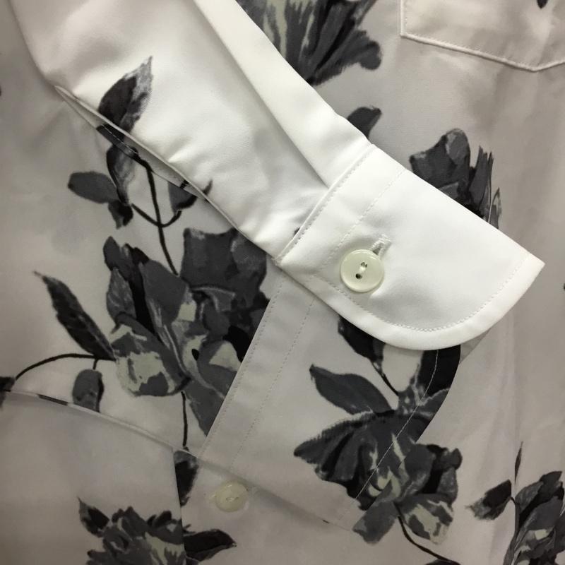 アデイインザライフ ユナイテッドアローズ A day in the life UNITED ARROWS シャツ、ブラウス 長袖 長袖シャツ カラーシャツ ポケットシャツ 長袖カットソー プリントシャツ L プリント 白 / ホワイト /  メンズ USED 古着 中古 10114614