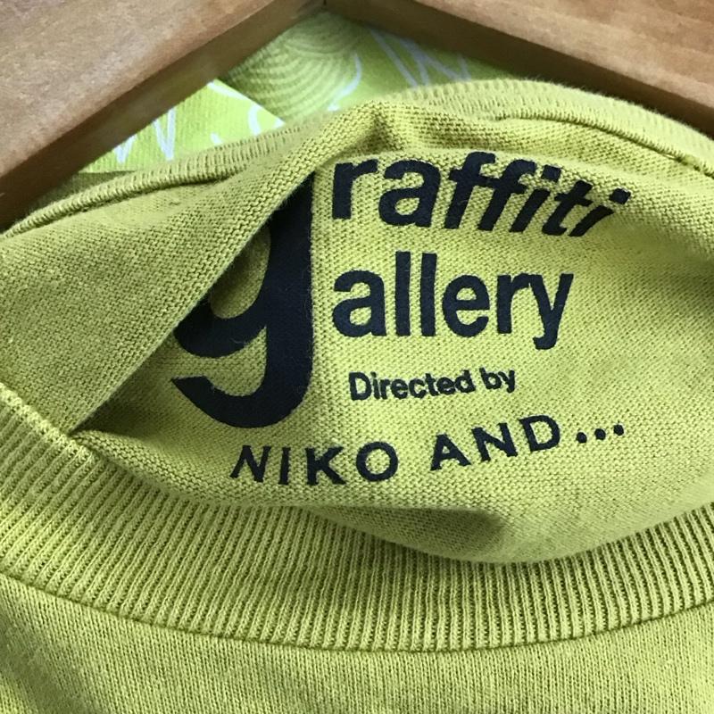 ニコアンド niko and... カットソー 長袖 長袖カットソー プリントカットソー クルーネック FREE プリント マスタード / マスタード /  レディース USED 古着 中古 10142490