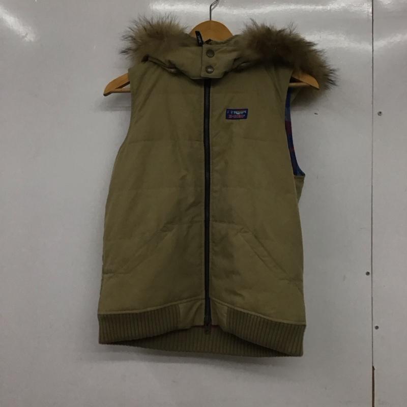 エックスガール X-girl ベスト ベスト リバーシブル 2 無地 X チェック ベージュ / ベージュ / X マルチカラー / マルチカラー /  レディース USED 古着 中古 10140218