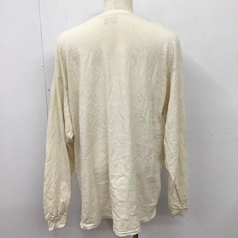 バンブーシュート BAMBOO SHOOTS カットソー 長袖 長袖カットソー クルーネックカットソー ロングスリーブカットソー プリントTシャツ XL プリント ベージュ / ベージュ /  メンズ USED 古着 中古 10114686