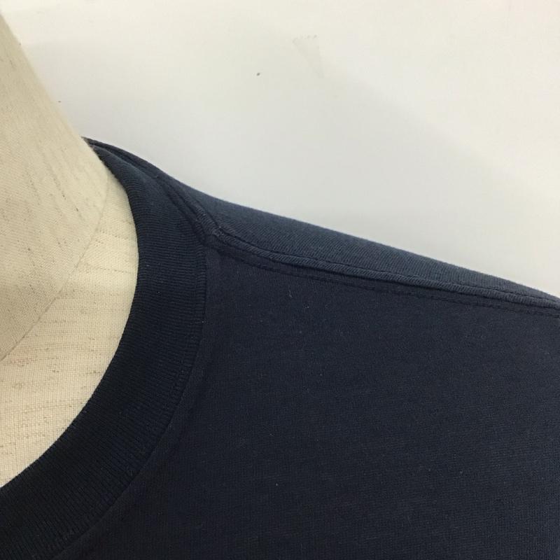 モンベル mont-bell Tシャツ 半袖 1114598 WICKRONTEEALPINEACCENTOR プリントTシャツ XS プリント 紺 / ネイビー /  メンズ USED 古着 中古 10127357