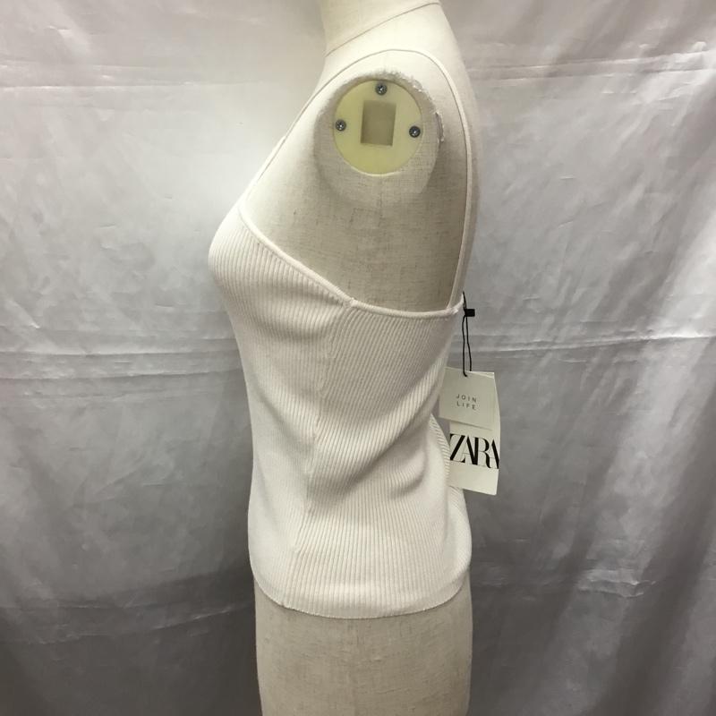ザラ ZARA キャミソール キャミソール 3519 028 712 リブ タグ付き S 無地 アイボリー / アイボリー /  レディース USED 古着 中古 10115556