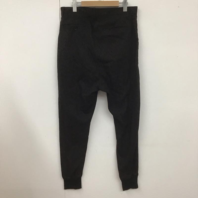 グラム glamb パンツ スラックス スラックス ワイドパンツ カジュアルパンツ ストレートパンツ ストライプパンツ 裾ゴム 3 ストライプ 白 / ホワイト / X 黒 / ブラック /  メンズ USED 古着 中古 10107188