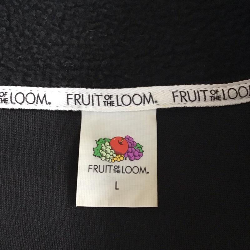 フルーツオブザルーム FRUIT OF THE LOOM ジャケット、上着 ジャンパー、ブルゾン ジップアップジャケット ジャンパー フリースジャケット カジュアルジャケット アウター L ロゴ、文字 黒 / ブラック /  メンズ USED 古着 中古 10114439