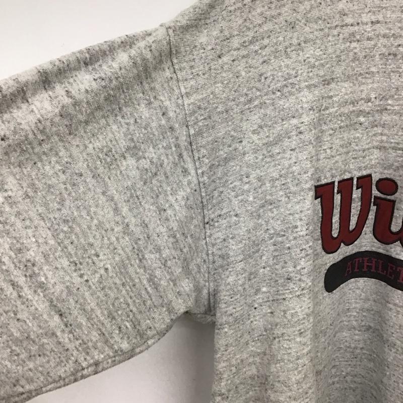 ウィルソン wilson トレーナー 長袖 長袖トレーナー スウェット スタンドネック プルオーバー L ロゴ、文字 灰 / グレー /  メンズ USED 古着 中古 10132071