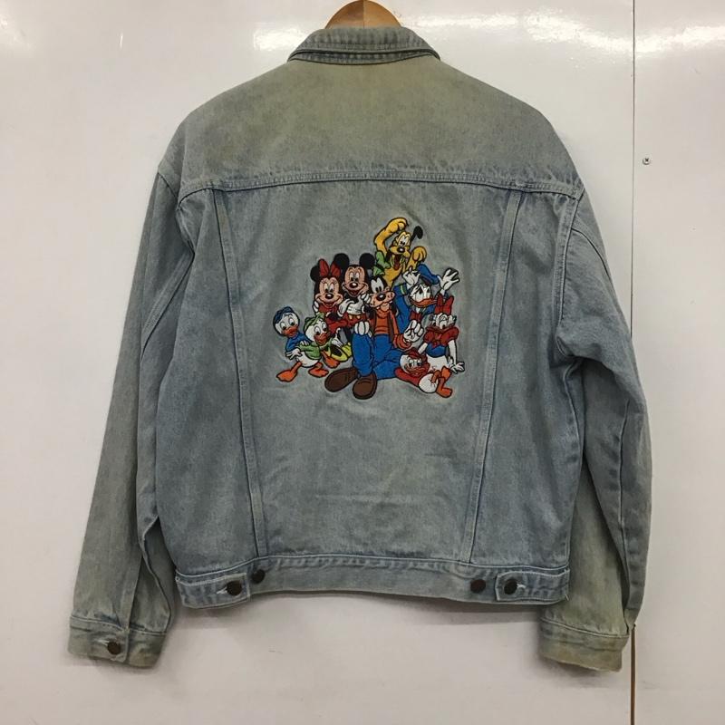 ディズニー Disney ジャケット、上着 ジャケット、ブレザー デニムジャケット Gジャン 無地 水色 / ライトブルー /  メンズ USED 古着 中古 10145954