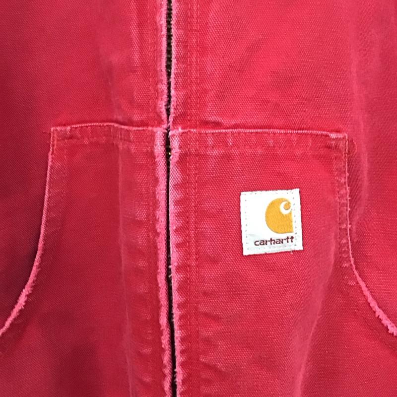 カーハート Carhartt ジャケット、上着 ジャンパー、ブルゾン ジップアップジャケット ジャンパー ジャケット パーカー アウター 140cm ロゴ、文字 赤 / レッド /  ボーイズ USED 古着 中古 10122064