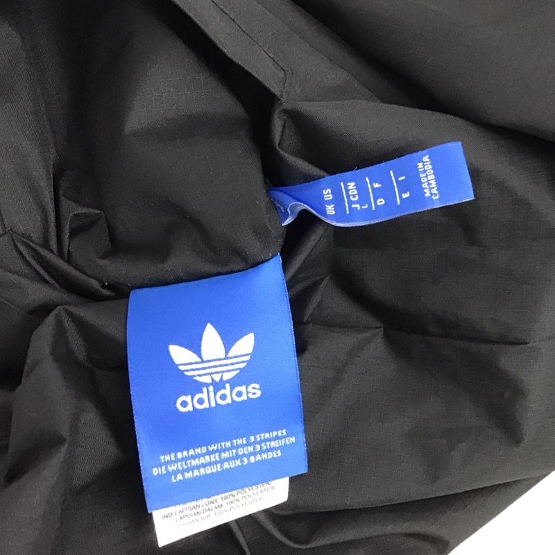 アディダスオリジナルス adidas originals ジャケット、上着 ジャンパー、ブルゾン ay7758 イタスカリバーシブルウィンドブレーカー ジップアップジャケット L ロゴ、文字 黒 / ブラック /  メンズ USED 古着 中古 10147841